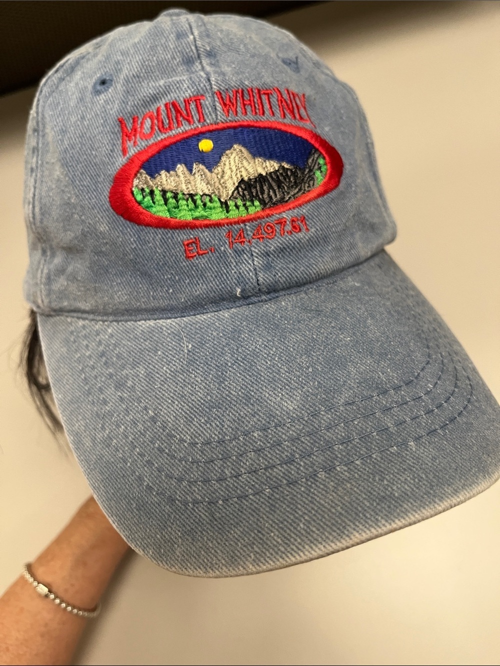 OTTO Light Blue Mount Whitney Embroidered Baseball Cap